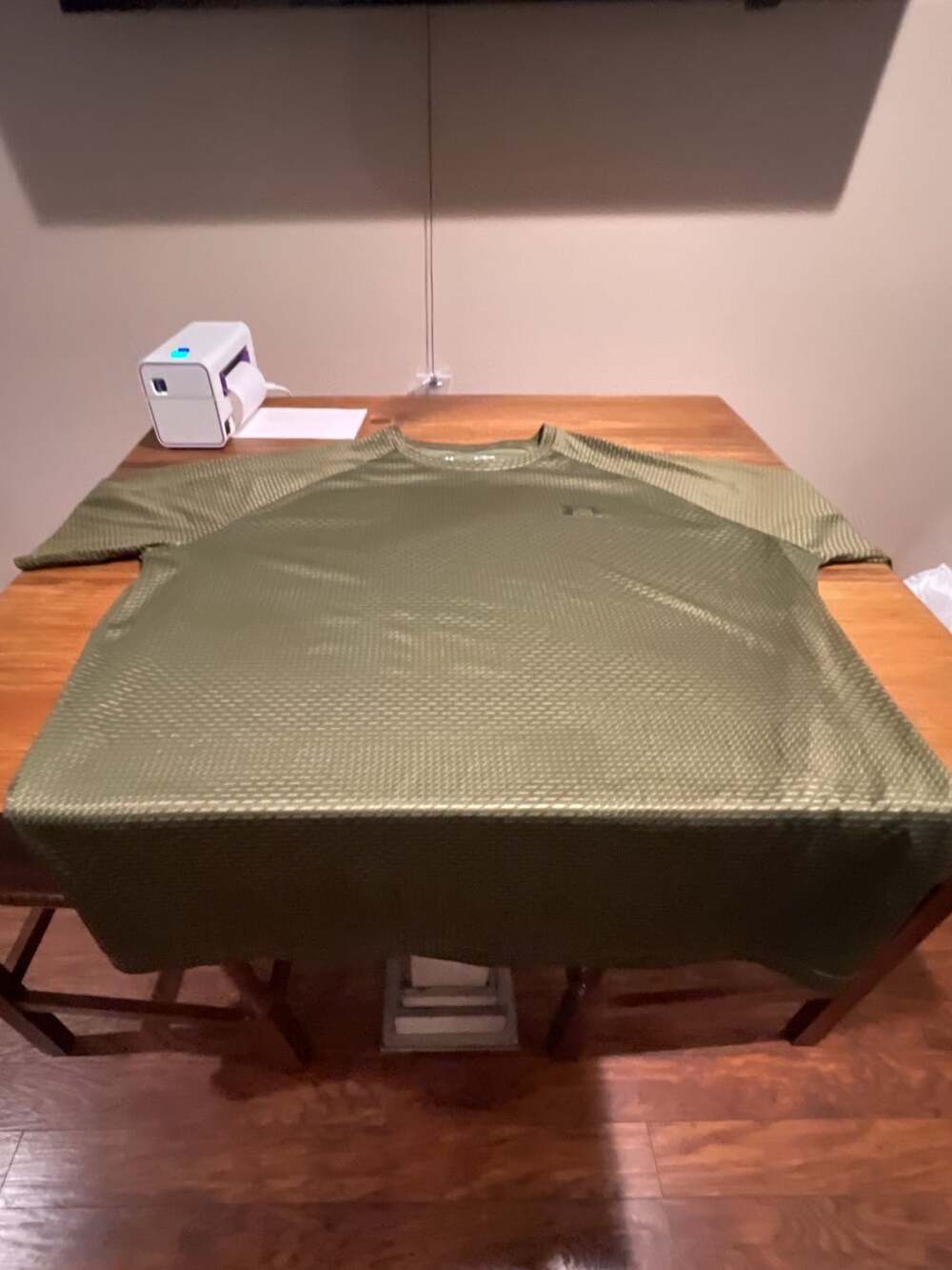 Under Armour HeatGear T-Shirt Size XL Green Geometric Mesh Athletic
